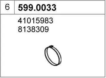 Juego de montaje, silenciador ASSO 599.0033