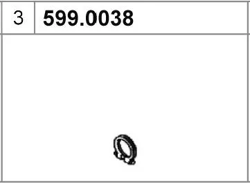 Juego de montaje, silenciador ASSO 599.0038