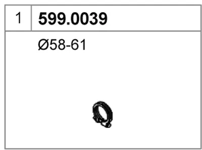 Juego de montaje, silenciador ASSO 599.0039