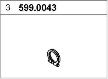 Juego de montaje, silenciador ASSO 599.0043