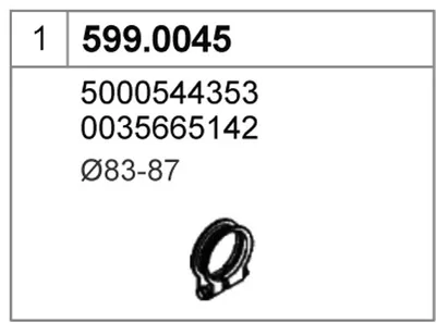 Juego de montaje, silenciador ASSO 599.0045
