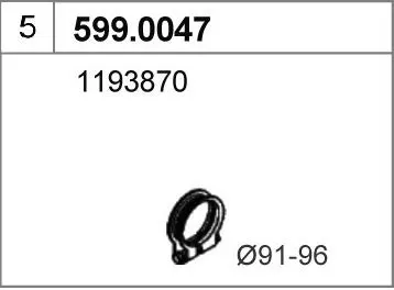 Juego de montaje, silenciador ASSO 599.0047