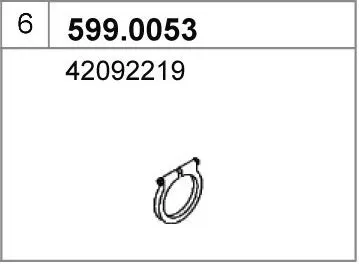 Juego de montaje, silenciador ASSO 599.0053
