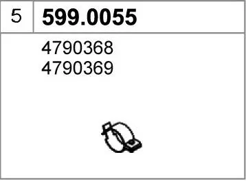 Juego de montaje, silenciador ASSO 599.0055
