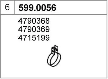 Juego de montaje, silenciador ASSO 599.0056