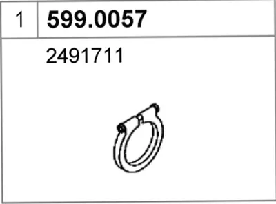 Juego de montaje, silenciador ASSO 599.0057