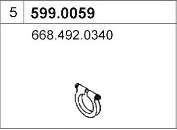 Juego de montaje, silenciador ASSO 599.0059