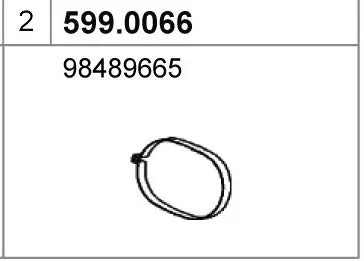 Juego de montaje, silenciador ASSO 599.0066
