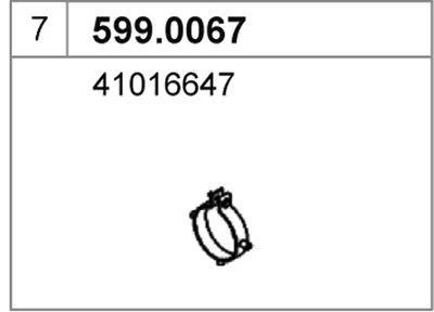 Juego de montaje, silenciador ASSO 599.0067
