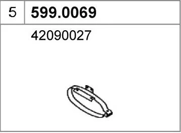 Juego de montaje, silenciador ASSO 599.0069