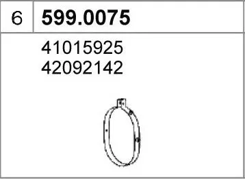 Juego de montaje, silenciador ASSO 599.0075