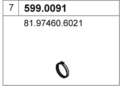 Juego de montaje, silenciador ASSO 599.0091