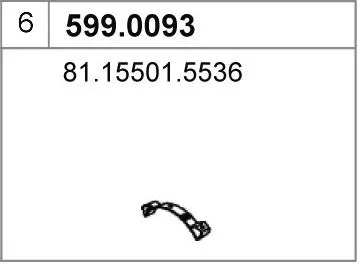 Juego de montaje, silenciador ASSO 599.0093