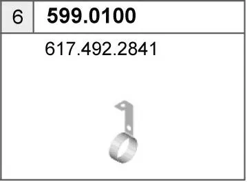 Juego de montaje, silenciador ASSO 599.0100
