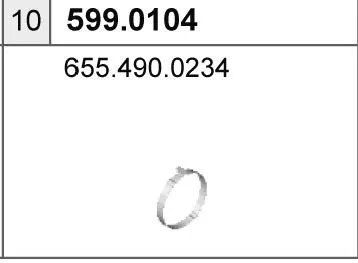 Juego de montaje, silenciador ASSO 599.0104