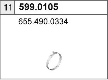 Juego de montaje, silenciador ASSO 599.0105