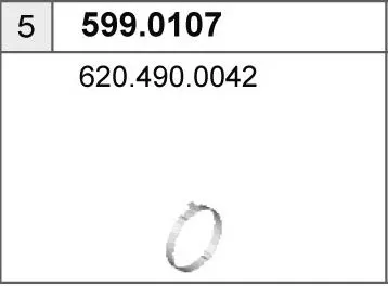 Juego de montaje, silenciador ASSO 599.0107