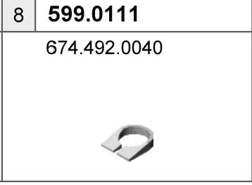 Juego de montaje, silenciador ASSO 599.0111