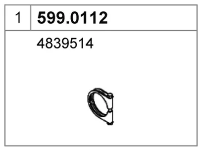 Juego de montaje, silenciador ASSO 599.0112