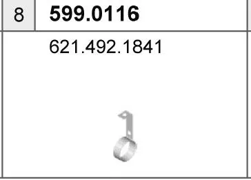 Juego de montaje, silenciador ASSO 599.0116