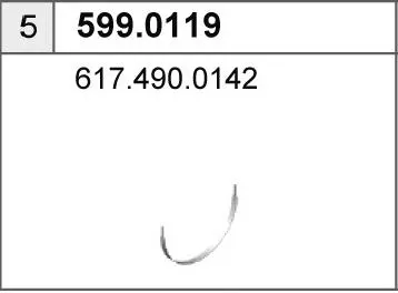 Juego de montaje, silenciador ASSO 599.0119
