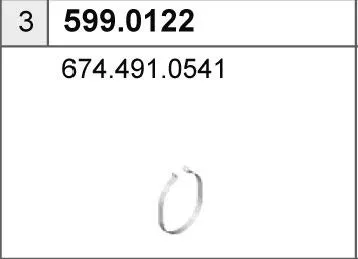 Juego de montaje, silenciador ASSO 599.0122