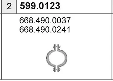 Juego de montaje, silenciador ASSO 599.0123