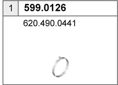 Juego de montaje, silenciador ASSO 599.0126