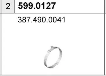 Juego de montaje, silenciador ASSO 599.0127