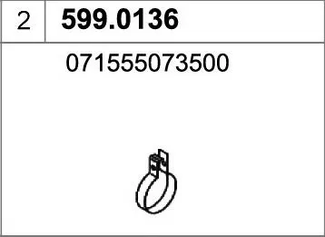 Juego de montaje, silenciador ASSO 599.0136