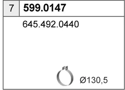 Juego de montaje, silenciador ASSO 599.0147