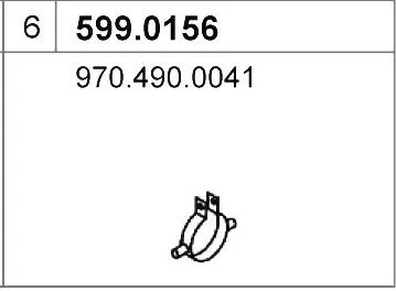 Juego de montaje, silenciador ASSO 599.0156