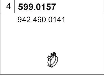 Juego de montaje, silenciador ASSO 599.0157