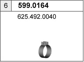 Juego de montaje, silenciador ASSO 599.0164