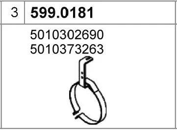 Juego de montaje, silenciador ASSO 599.0181