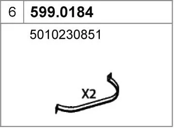 Juego de montaje, silenciador ASSO 599.0184