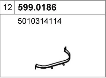 Juego de montaje, silenciador ASSO 599.0186