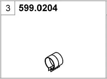 Juego de montaje, silenciador ASSO 599.0204