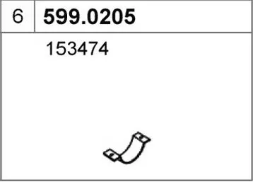 Juego de montaje, silenciador ASSO 599.0205