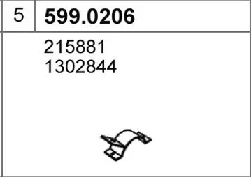 Juego de montaje, silenciador ASSO 599.0206