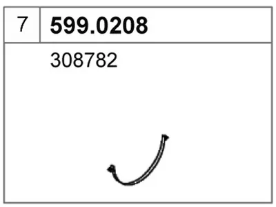 Juego de montaje, silenciador ASSO 599.0208