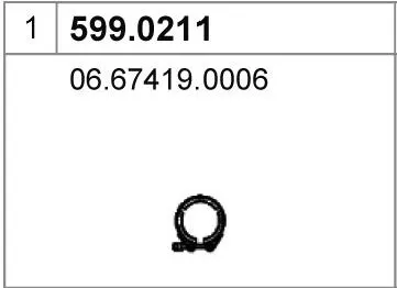 Juego de montaje, silenciador ASSO 599.0211