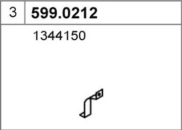 Juego de montaje, silenciador ASSO 599.0212