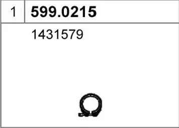 Juego de montaje, silenciador ASSO 599.0215