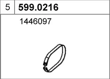Juego de montaje, silenciador ASSO 599.0216