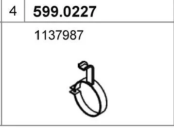 Juego de montaje, silenciador ASSO 599.0227