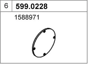 Juego de montaje, silenciador ASSO 599.0228