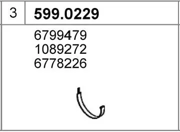 Juego de montaje, silenciador ASSO 599.0229