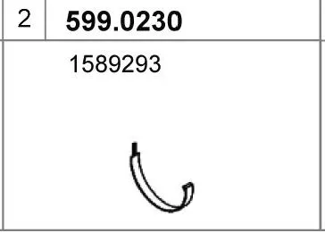 Juego de montaje, silenciador ASSO 599.0230