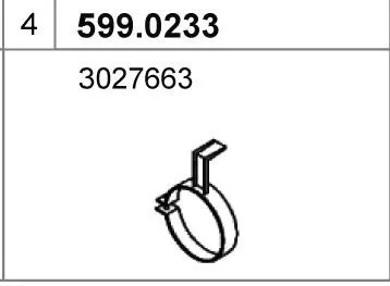 Juego de montaje, silenciador ASSO 599.0233